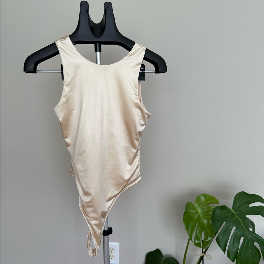 Champagne Satin Bodysuit